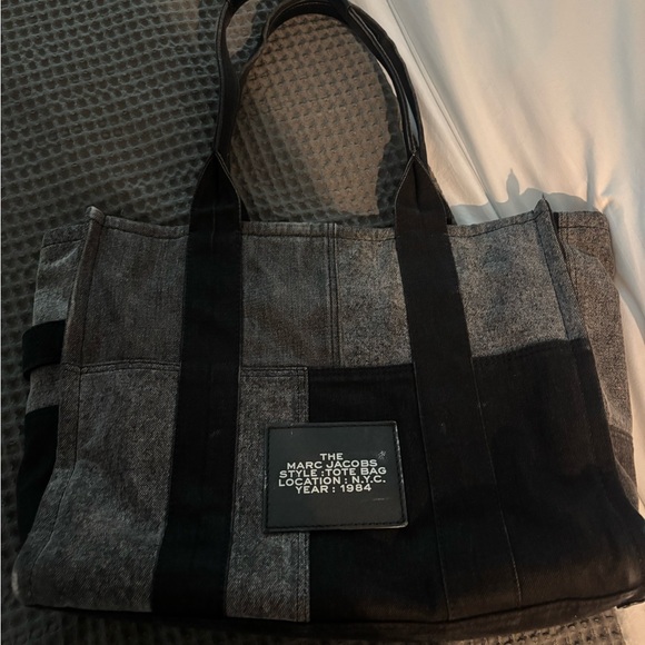 Marc Jacobs Black Denim Traveler Tote - Picture 3 of 4